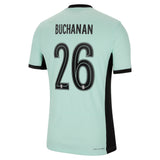 Chelsea Third Vapor Match Shirt 2023-24 with Buchanan 26 printing - Kit Captain