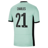 Chelsea Third Stadium Shirt 2023-24 with Charles 21 printing - Kit Captain