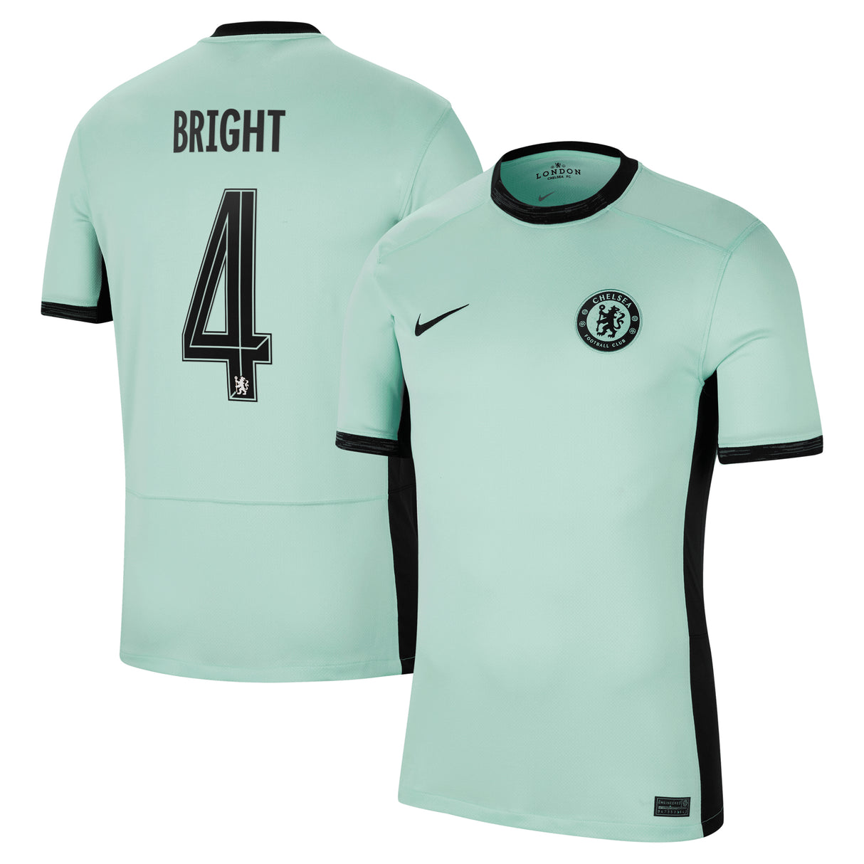 Chelsea Third Stadium Shirt 2023-24 with Bright 4 printing - Kit Captain