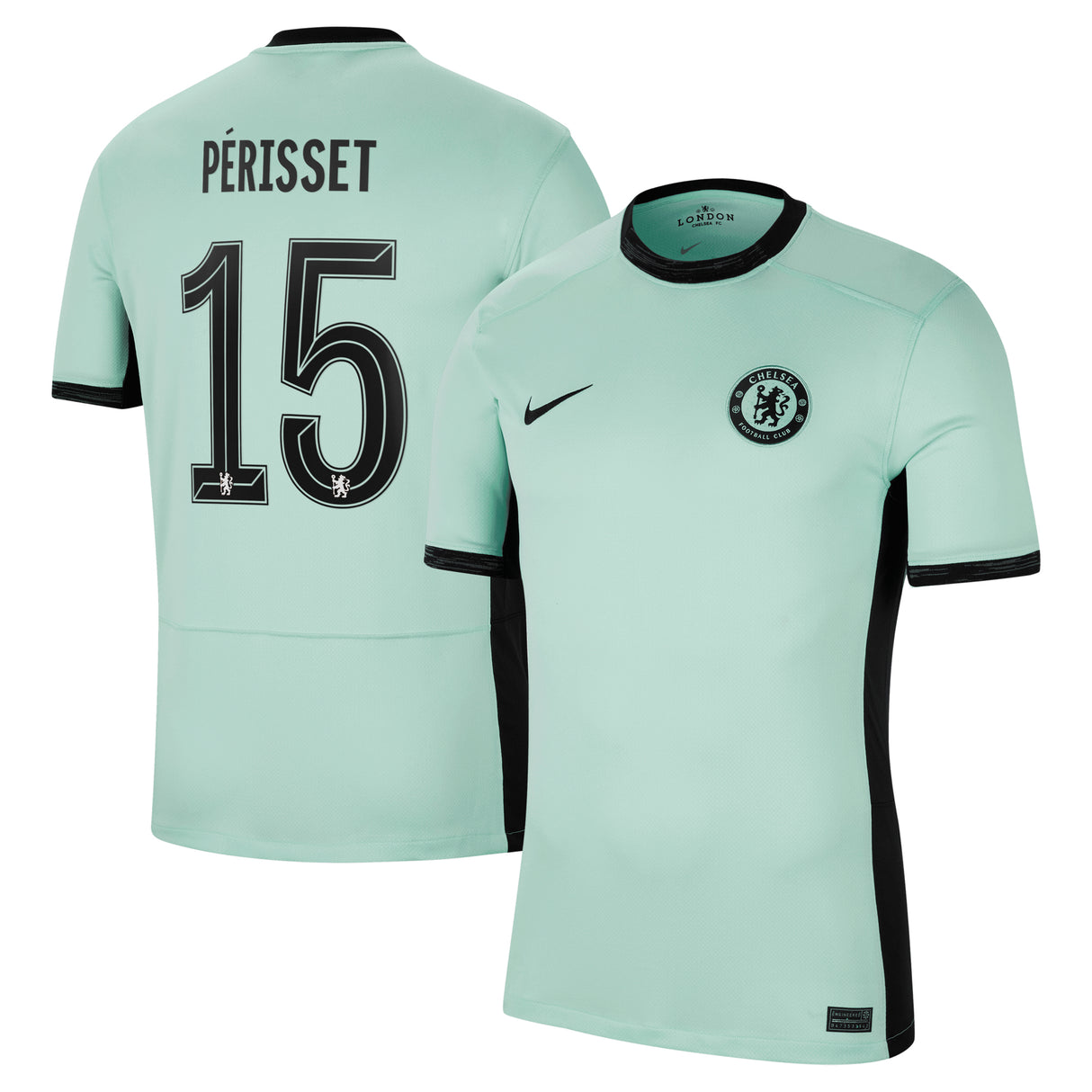 Chelsea Third Stadium Shirt 2023-24 with Perisset 15 printing - Kit Captain