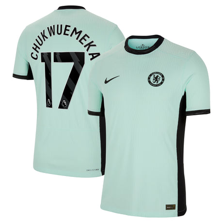 Chelsea Third Vapor Match Shirt 2023-24 with Chukwuemeka 17 printing - Kit Captain