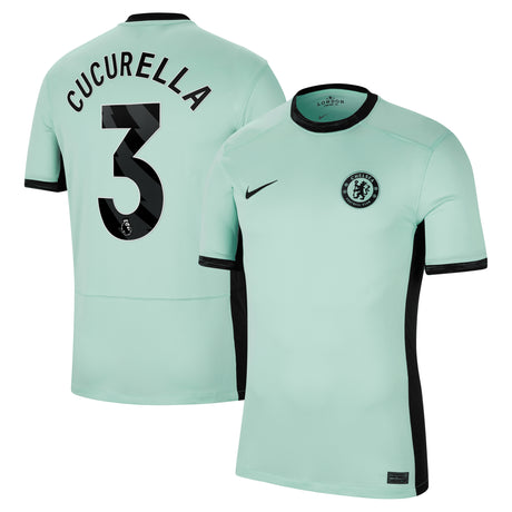 Chelsea Third Stadium Shirt 2023-24 with Cucurella 3 printing - Kit Captain