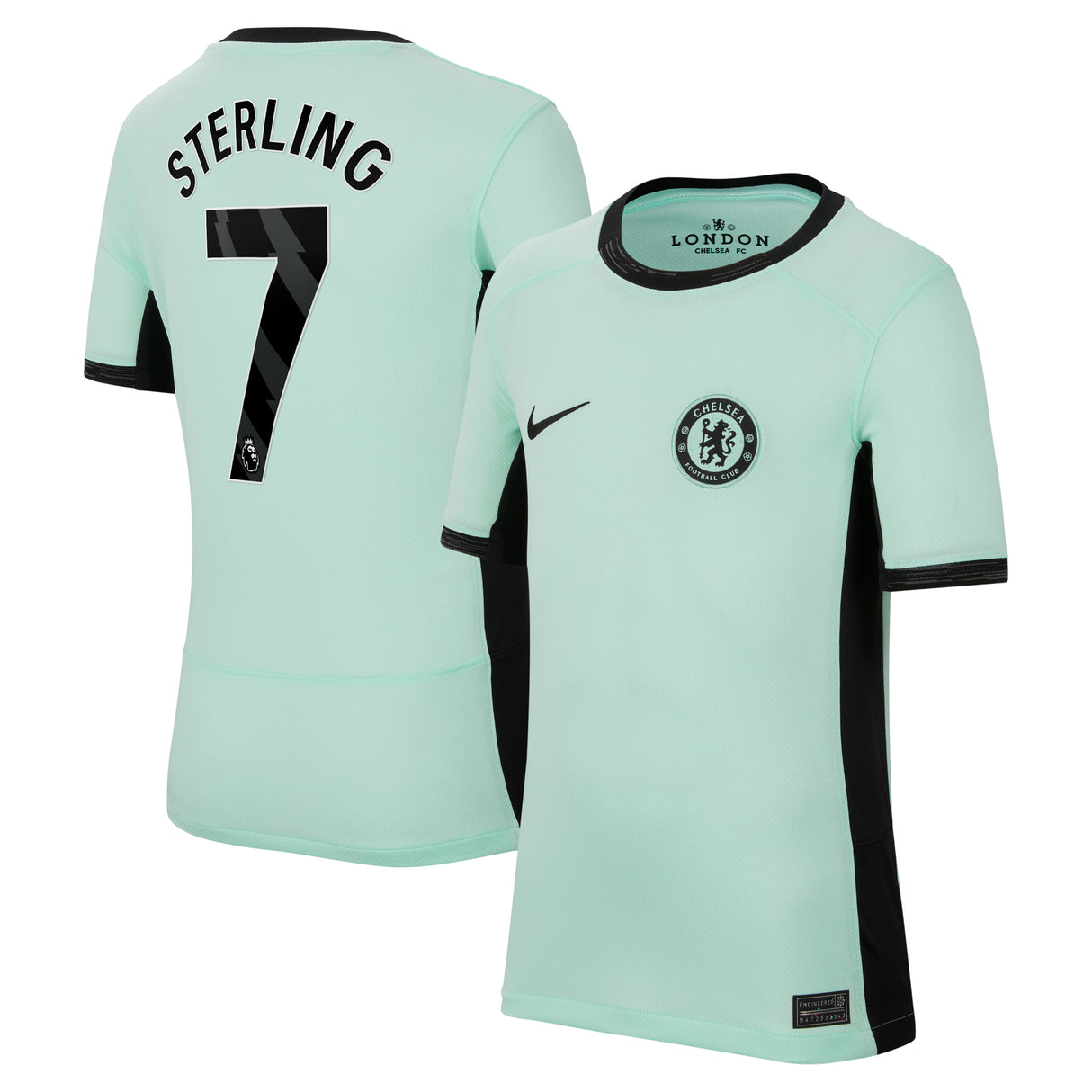 Chelsea Third Stadium Shirt 2023-24 - Kids with Sterling 7 printing - Kit Captain