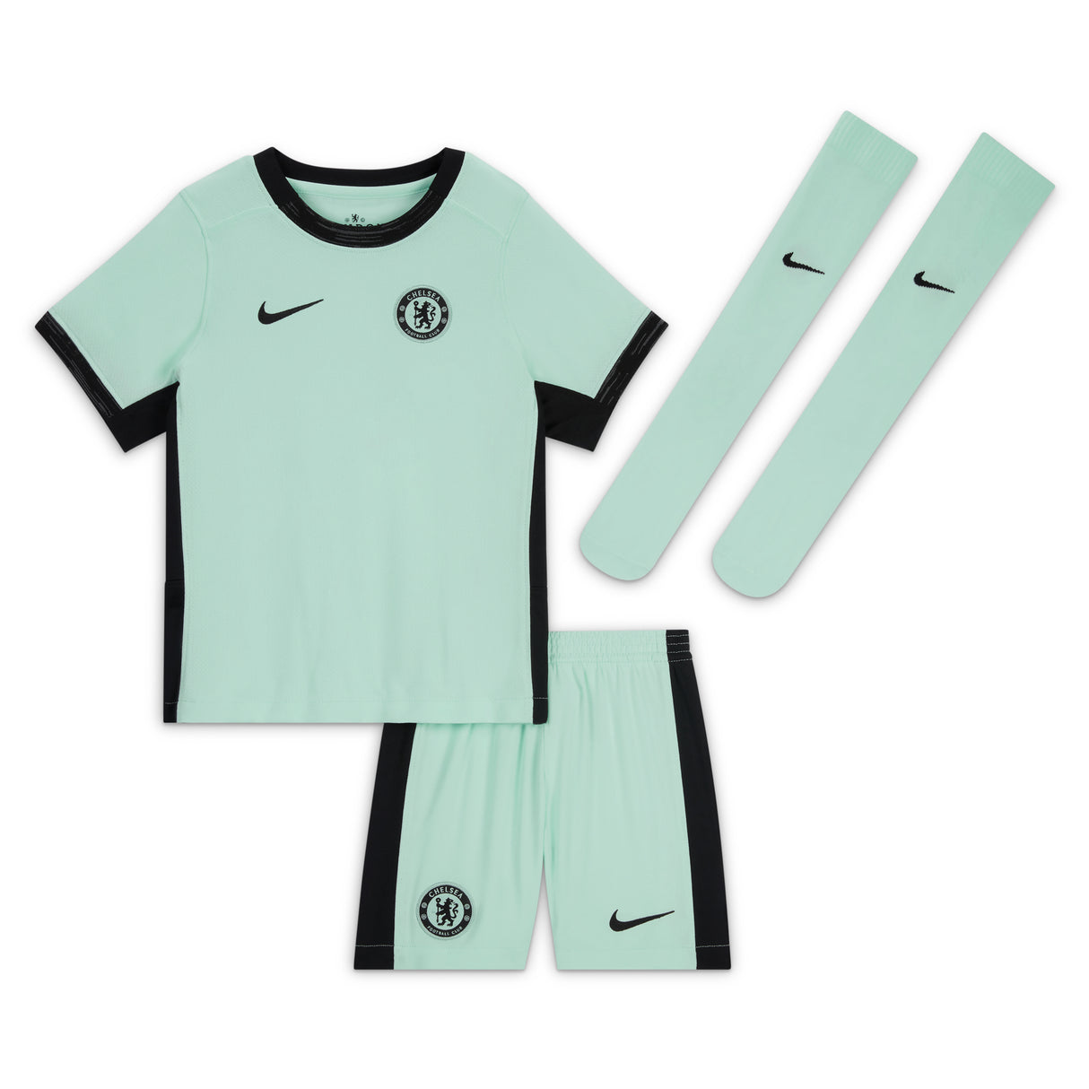 Chelsea Third Stadium Kit 2023-24 - Little Kids with Fofana 33 printing - Kit Captain