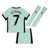 Chelsea Third Stadium Kit 2023-24 - Little Kids with Sterling 7 printing - Kit Captain