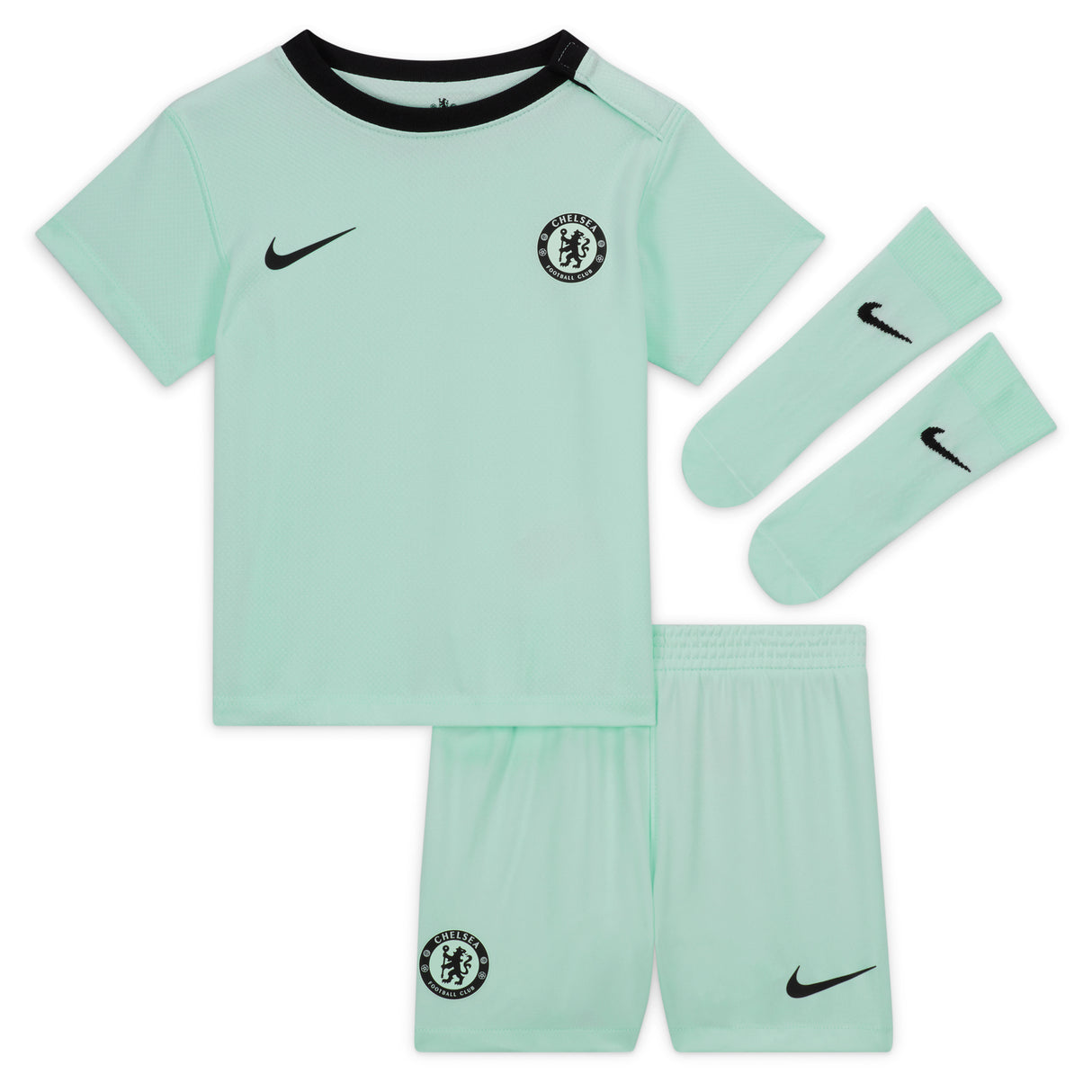 Chelsea Third Stadium Kit 2023-24 - Infants with Chilwell 21 printing - Kit Captain