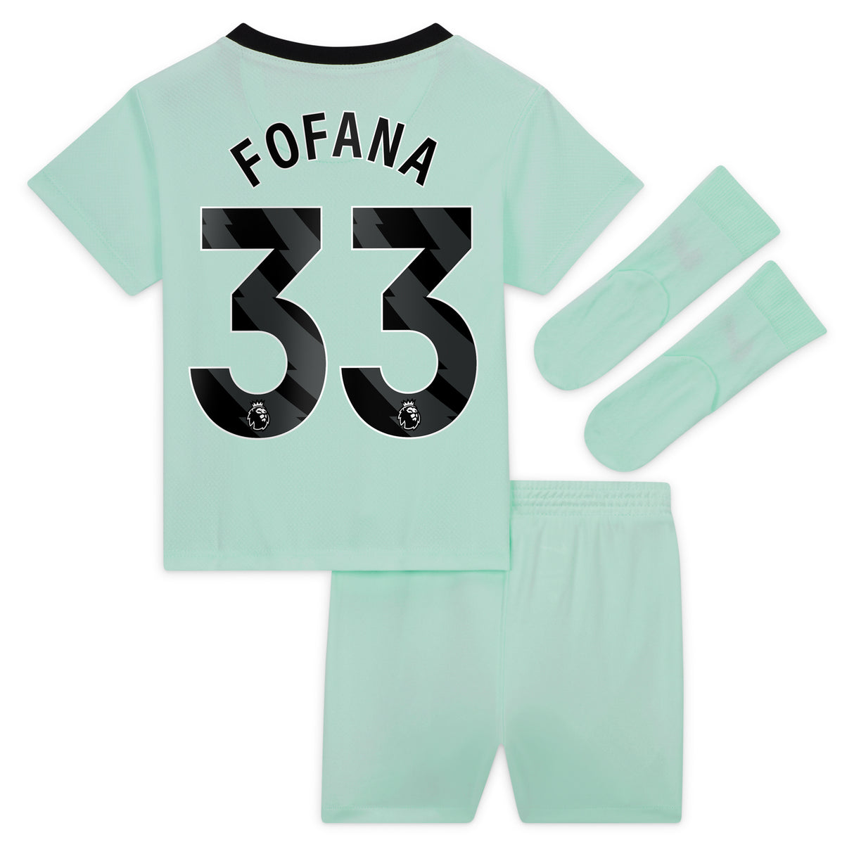 Chelsea Third Stadium Kit 2023-24 - Infants with Fofana 33 printing - Kit Captain