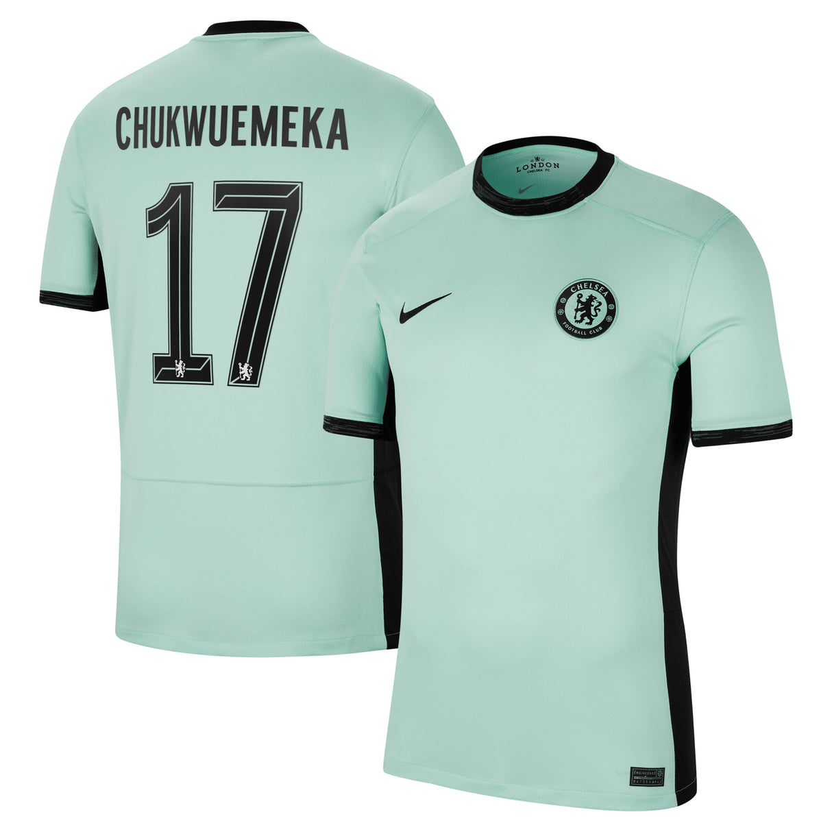 Chelsea Cup Third Stadium Shirt 2023-24 with Chukwuemeka 17 printing - Kit Captain