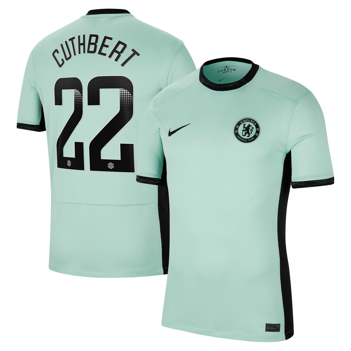 Chelsea WSL Third Stadium Shirt 2023-24 with Cuthbert 22 printing - Kit Captain