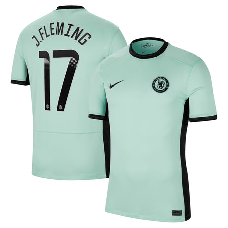 Chelsea WSL Third Stadium Shirt 2023-24 with J.Fleming 17 printing - Kit Captain