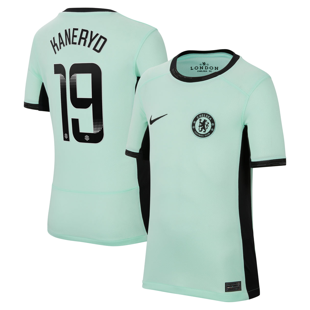 Chelsea WSL Third Stadium Shirt 2023-24 - Kids with Kaneryd 19 printing - Kit Captain