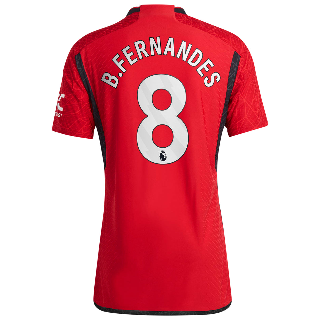 Manchester United EPL adidas Home Authentic Shirt 2023-24 with B.Fernandes 8 printing - Kit Captain