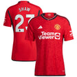 Manchester United EPL adidas Home Authentic Shirt 2023-24 with Shaw 23 printing - Kit Captain