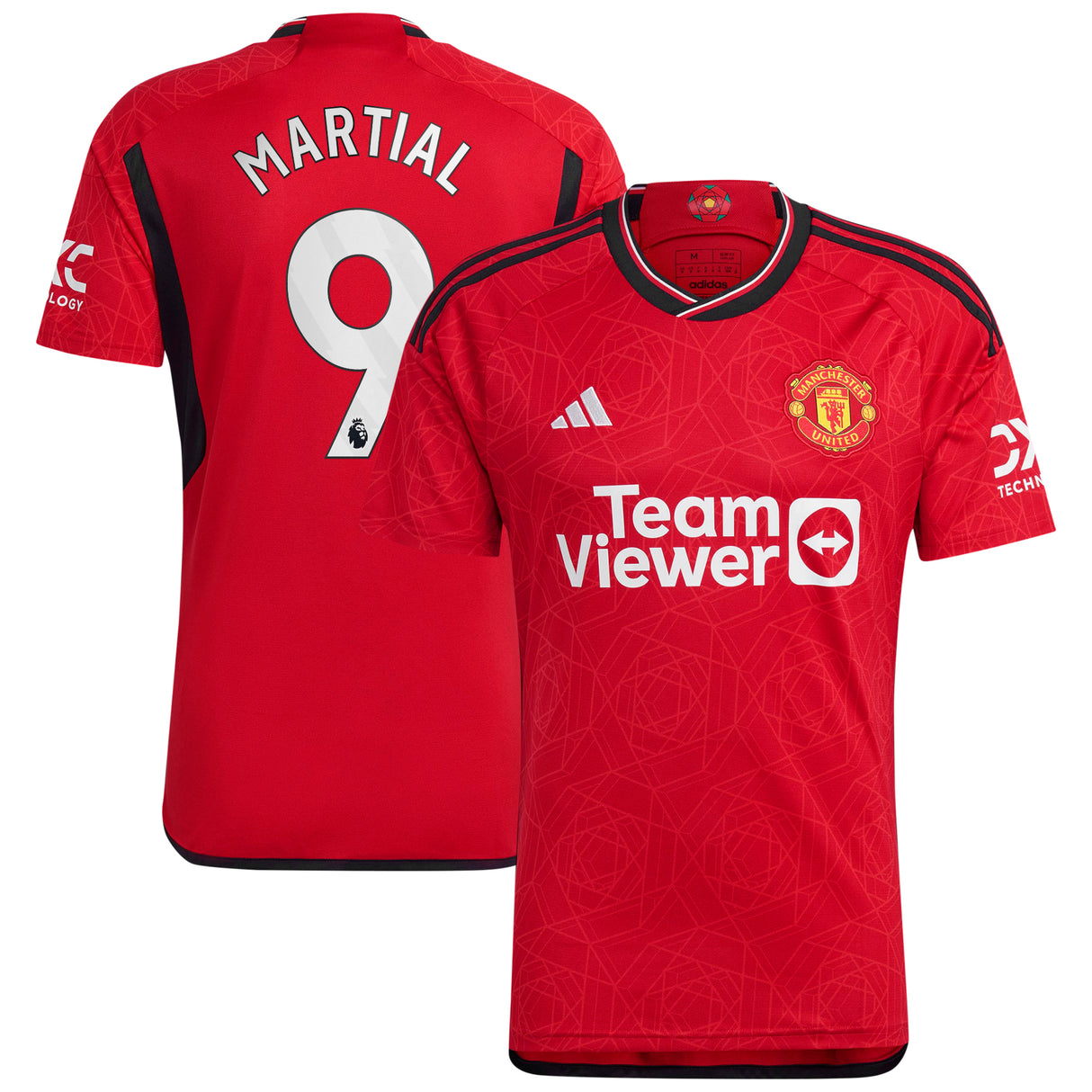 Manchester United EPL adidas Home Shirt 2023-24 with Martial 9 printing - Kit Captain