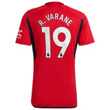 Manchester United EPL adidas Home Shirt 2023-24 with R. Varane 19 printing - Kit Captain