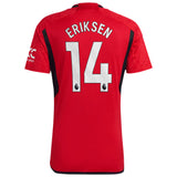 Manchester United EPL adidas Home Shirt 2023-24 with Eriksen 14 printing - Kit Captain