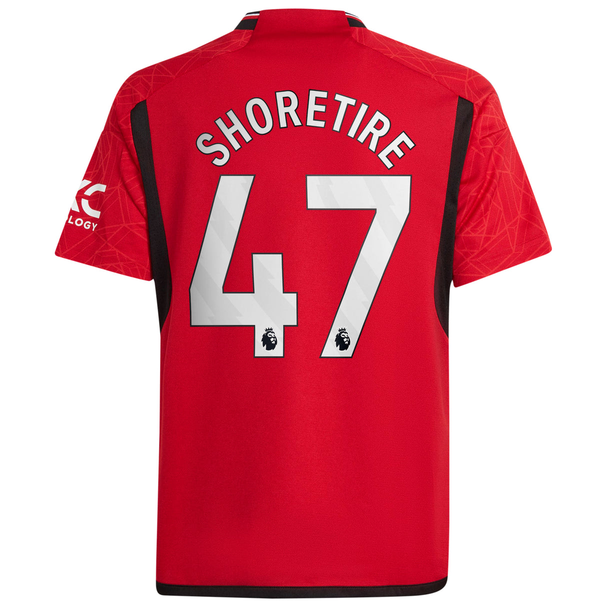 Manchester United EPL adidas Home Shirt 2023-24 - Kids with Shoretire 47 printing - Kit Captain