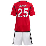 Manchester United EPL adidas Home Minikit 2023-24 with Sancho 25 printing - Kit Captain