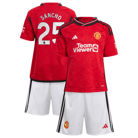 Manchester United EPL adidas Home Minikit 2023-24 with Sancho 25 printing - Kit Captain