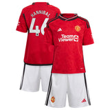 Manchester United EPL adidas Home Minikit 2023-24 with Hannibal 46 printing - Kit Captain