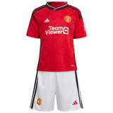 Manchester United EPL adidas Home Minikit 2023-24 with Shaw 23 printing - Kit Captain