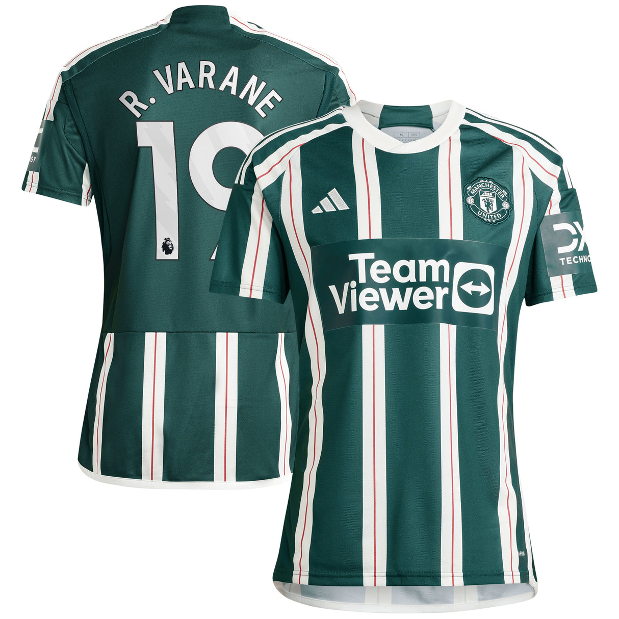 Manchester United EPL adidas Away Shirt 2023-24 with R. Varane 19 printing - Kit Captain