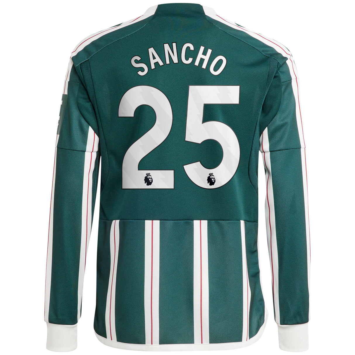 Manchester United EPL adidas Away Shirt 2023-24 - Kids - Long Sleeve with Sancho 25 printing - Kit Captain