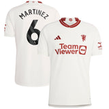 Manchester United EPL adidas Third Shirt 2023-24 with Martinez 6 printing - Kit Captain