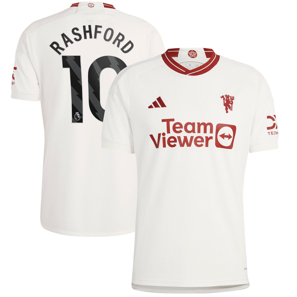 Manchester United EPL adidas Third Shirt 2023-24 with Rashford 10 printing - Kit Captain