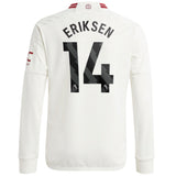 Manchester United EPL adidas Third Shirt 2023-24 - Kids - Long Sleeve with Eriksen 14 printing - Kit Captain