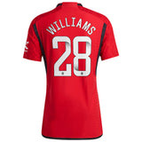 Manchester United WSL adidas Home Authentic Shirt 2023-24 with Williams 28 printing - Kit Captain