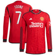 Manchester United WSL adidas Home Authentic Shirt 2023-24 - Long Sleeve with Toone 7 printing - Kit Captain