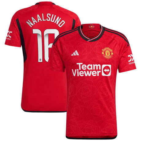 Manchester United WSL adidas Home Shirt 2023-24 with Naalsund 16 printing - Kit Captain