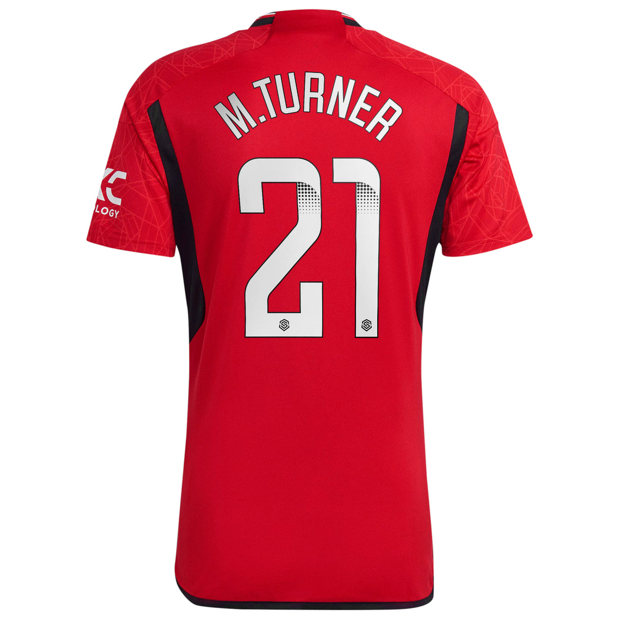 Manchester United WSL adidas Home Shirt 2023-24 with M.Turner 21 printing - Kit Captain