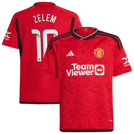 Manchester United WSL adidas Home Shirt 2023-24 - Kids with Zelem 10 printing - Kit Captain