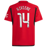 Manchester United WSL adidas Home Shirt 2023-24 - Kids with Riviere 14 printing - Kit Captain