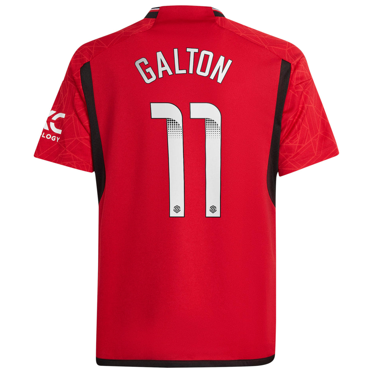 Manchester United WSL adidas Home Shirt 2023-24 - Kids with Galton 11 printing - Kit Captain