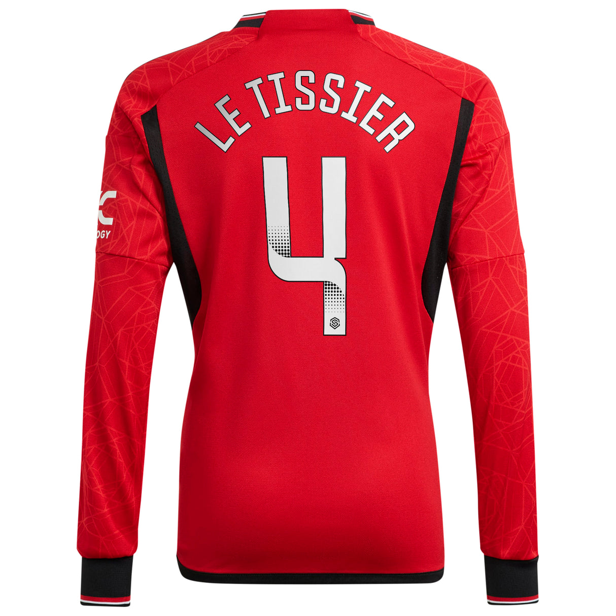 Manchester United WSL adidas Home Shirt 2023-24 - Kids - Long Sleeve with Le Tissier 4 printing - Kit Captain