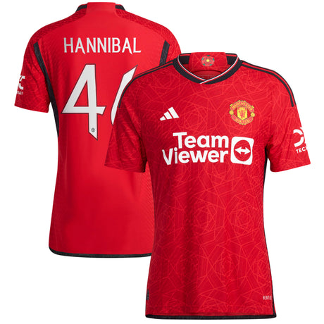 Manchester United Cup Home Authentic Shirt 2023-24 with Hannibal 46 printing - Kit Captain