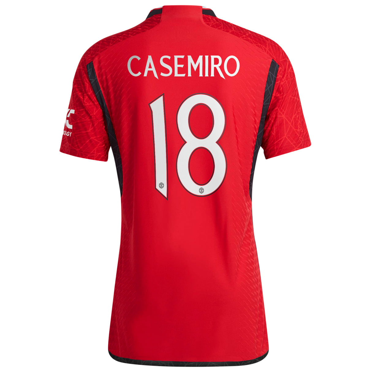 Manchester United Cup Home Authentic Shirt 2023-24 with Casemiro 18 printing - Kit Captain