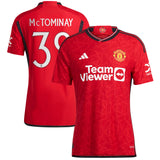 Manchester United Cup Home Authentic Shirt 2023-24 with McTominay 39 printing - Kit Captain