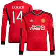 Manchester United Cup Home Shirt 2023-24 - Long Sleeve with Eriksen 14 printing - Kit Captain