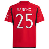 Manchester United Cup Home Shirt 2023-24 - Kids with Sancho 25 printing - Kit Captain