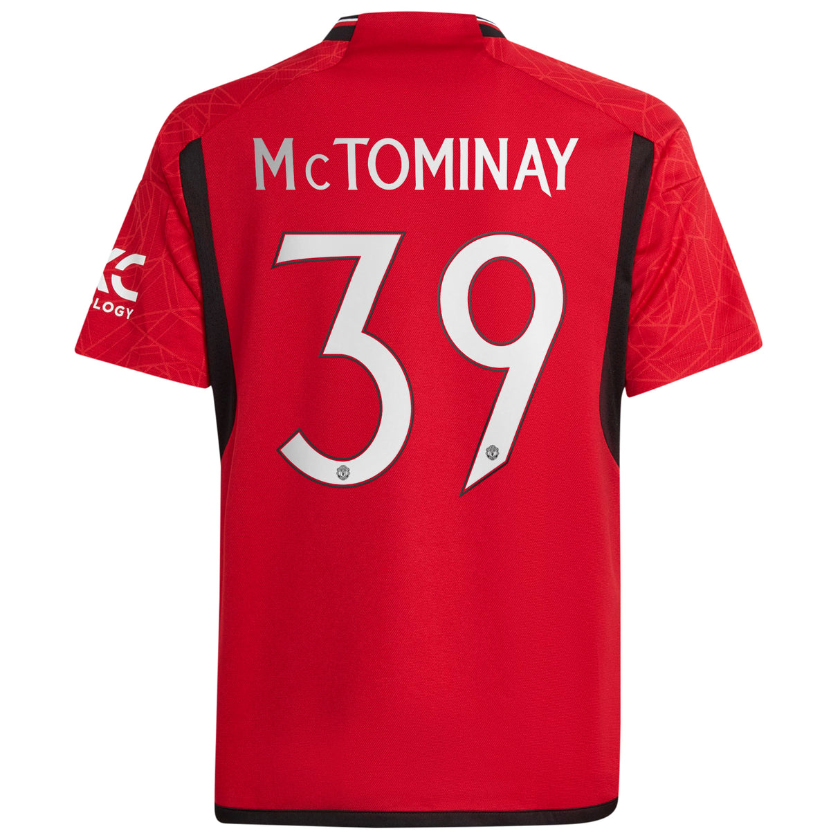 Manchester United Cup Home Shirt 2023-24 - Kids with McTominay 39 printing - Kit Captain