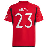 Manchester United Cup Home Shirt 2023-24 - Kids with Shaw 23 printing - Kit Captain