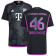 FC Bayern adidas Away Authentic Shirt 2023-24 with Ibrahimovic 46 printing - Kit Captain