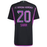 FC Bayern adidas Away Authentic Shirt 2023-24 with Sarr 20 printing - Kit Captain