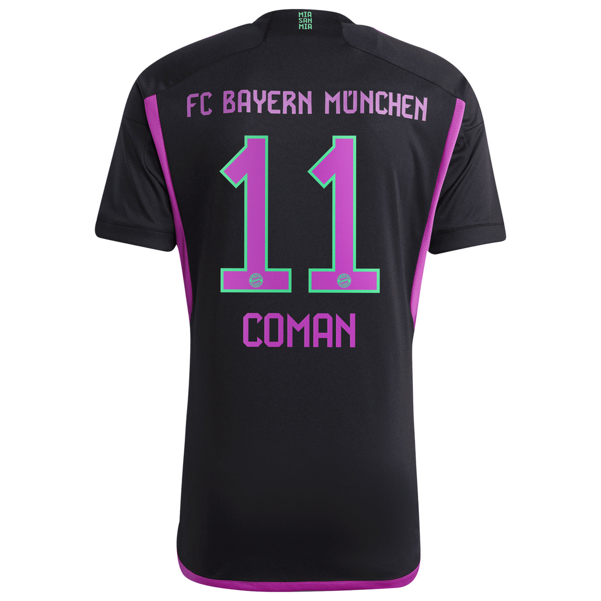 FC Bayern adidas Away Shirt 2023-24 with Coman 11 printing - Kit Captain