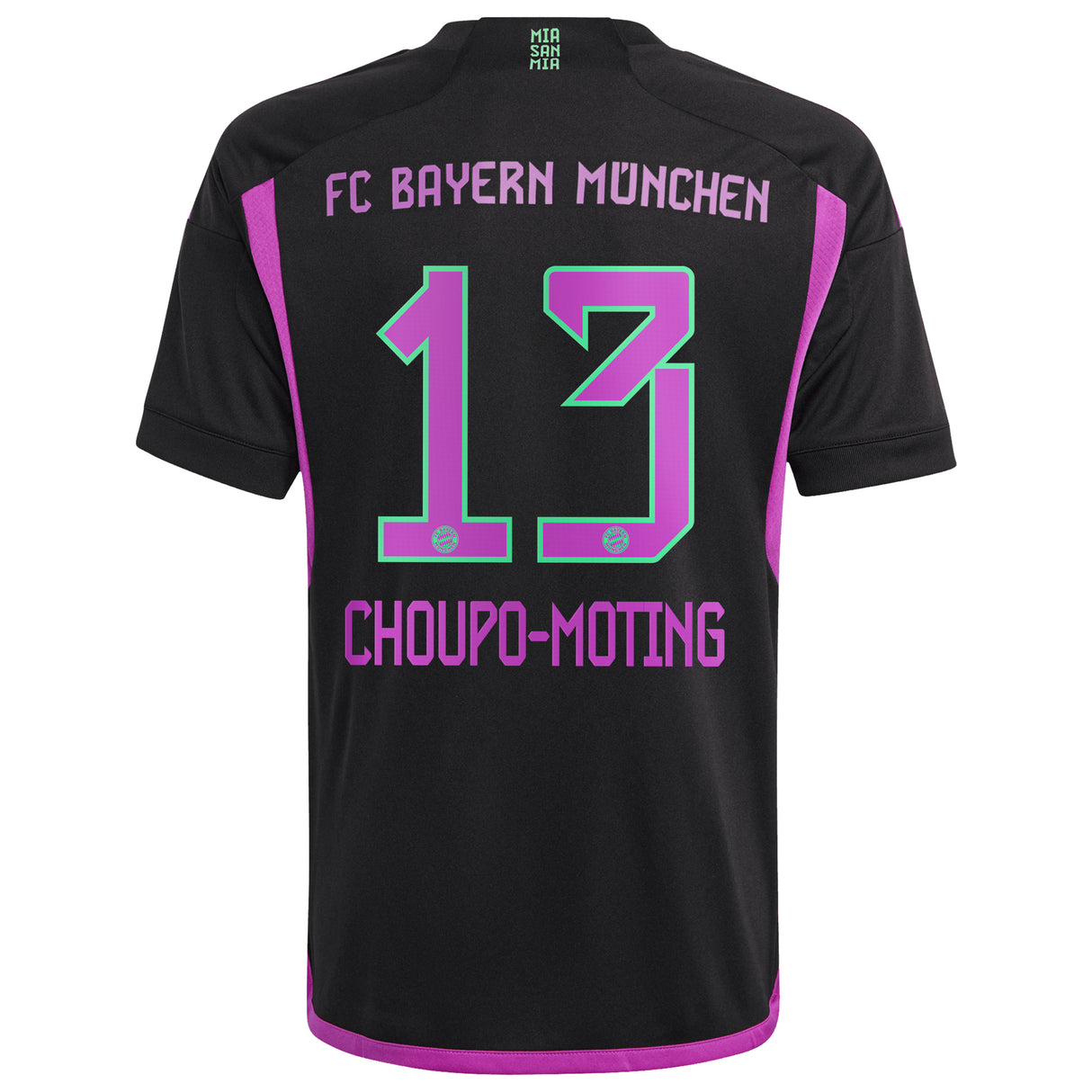 FC Bayern adidas Away Shirt 2023-24 - Kids with Choupo-Moting 13 printing - Kit Captain