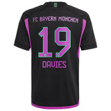 FC Bayern adidas Away Shirt 2023-24 - Kids with Davies 19 printing - Kit Captain